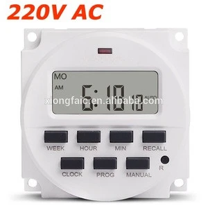 BIG LCD 15.98 inch Digital 220V AC 7 Day Programmable Timer Switch with UL listed Relay inside and Countdown Time Function