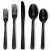 Import black cutlery, rose gold matte flatware, copper cutlery from China