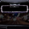 Bling Accessories Car Interior Rearview Mirror With Edge Rhinestone Decals Cover Car Interior Bling Accessories