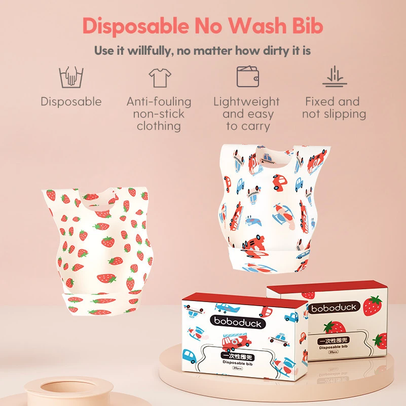 Boboduck Portable Best selling Baby Disposable Bibs Nonwoven