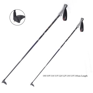 BoDa XG-S4 Quality Guarantee Customized OEM PP+TPR Handle Aluminum Shaft 100-140cm Light-Weight Ski Pole With 16/18mm Diameter