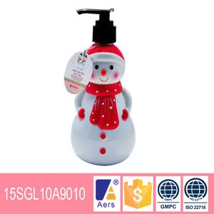 body scrub with snowman shape bottle
