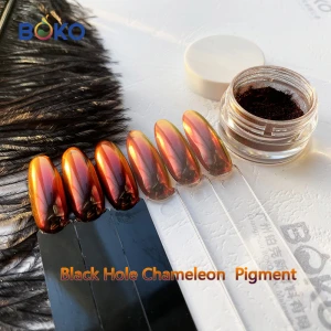 BOKO New magic chameleon Pigment Black Hole Chameleon Pigment Black to Red chameleon pigment for car