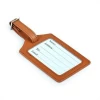 Brown Embossed Bulk Leather Travel Luggage Tag for Wedding Favor