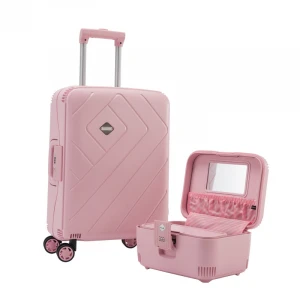 BUBULENew Style High Quality Luggage Suitcase Carry On Pink Fashion Decent Travel Trolley Luggage