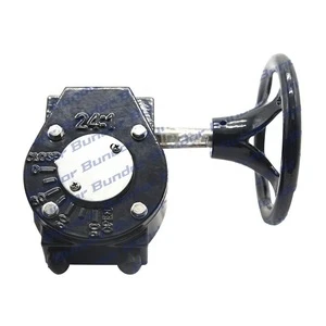 Bundor transmission ratio 24:1 worm gearbox on valve made in China with handwheel for industry