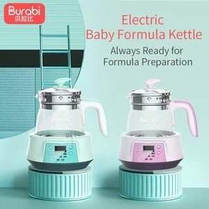 Burabi Glass&amp;stainless steel Kettle/Pot Thermostat Kettle for baby feeding/tea/coffe/baby formula