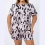 Import C CLOTHING Womens 2 Piece Set Leopard Print Plus Size Pajamas Shorts Big Size T-shirts For Women from China