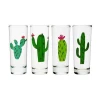Cactus Shot Glasses with Colorful Print for Cinco de Mayo Tequila Fiesta- Set of 5, 2 oz Each