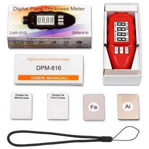 Car paint thickness tester meter gauge crash DPM-816 Paint Meter for Car &amp; Industrial Apply (Red)