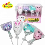Cartoon Park Animal Lollipop Sticks Soft Candy Marshmallow Candy