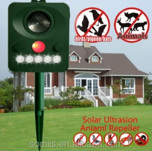 Cat Dog Chaser Deterrent Pest Control Solar Powered Outdoor Garden Yard Ultrasonic Sonic Mouse Mole Vole Snake Rodent Repeller