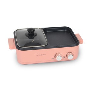 CE approved home appliance multiple function auto temperature control electric frying pan and hot pot