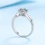 Import Channeling S925 silver ring, female plated pt950 gold inlaid D-COLOR Mosangshi wedding ring from China
