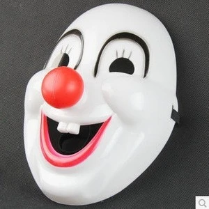 Cheap Red Nose Clown Mask Halloween Masquerade Dance Mask Clown Costume Party PVC mask