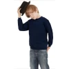 Childerns fleece sweatshirt // Cotton + Polyester / Long Sleeves / Custom Panel / O-Neck