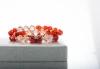 China Factory Women Jewelry Glass Gemstone Charm Bracelet Healing Stone Red Agate Beads Bracelets