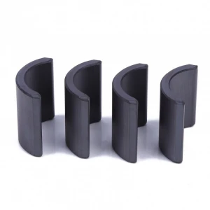 China manufactory magnetic material arc shape y33h ferrite magnetic tile