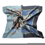 China manufacturer  scarf custom printing 90*90cm square ladies silk scarf