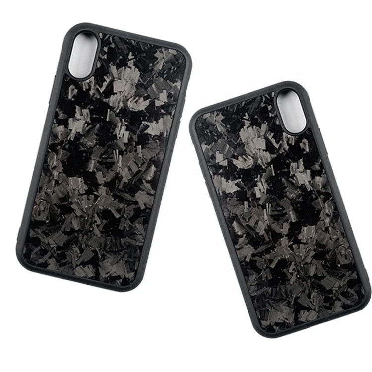 China Supplier Mobile Phone Accessories Carbon Fiber Products Real Forged Carbon Fiber Soft TPU Phone Case For IphoneX/Xs