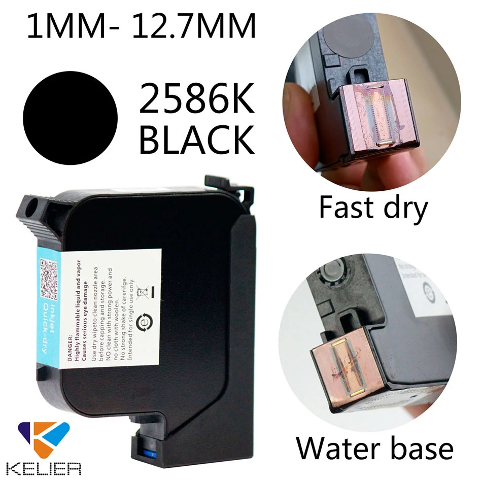 China universal ink cartridges wholesale for handheld inkjet printer fast dry ink quick-drying JS10 JS12 M2790K 2588