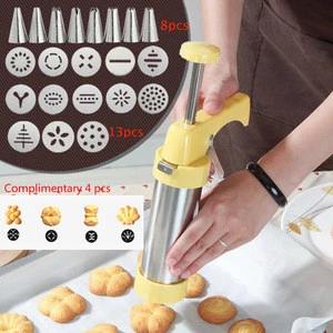 Chinese  Wholesale Cookie Decorating Gun Making Biscuits Cake Tools With Nozzle Baking Kit Tools