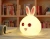Christmas Lights Colorful Cute Rabbit LED Table Lamp,Silicone Night Lights Book Lamp