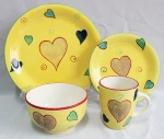 Classic Chile design stoneware hand painted 30pcs dinnerware set