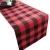 Import Classic pattern black and red plaid table runners yarn dyed dinner table runner from China