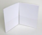 Clear Plastic SMART Folders w/ Business Card Holder on front - Letter Size - 9" x 11 3/4" - P222FR