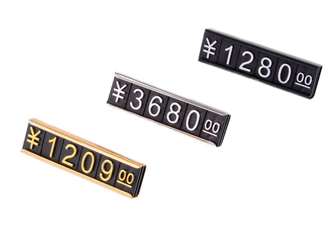 Buy Clothes Store Display Kit Gold Magnetic Price Block Number Jewelry ...