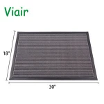 Collection Rectangular Welcome Doormat (Machine-Washable/Non-Slip), Black,beige,grey