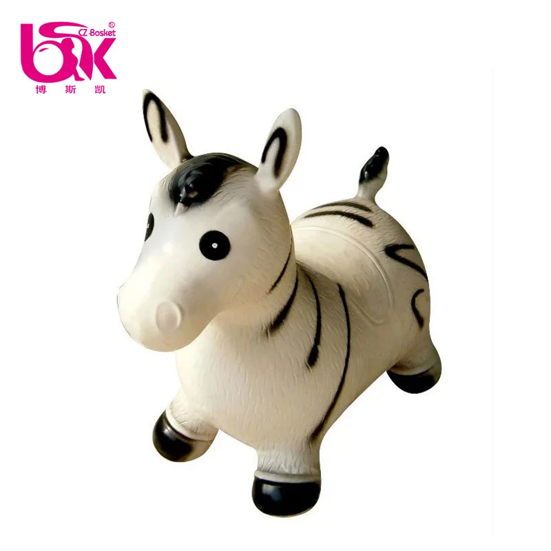 Colorful Child Non-toxic Inflatable Jumping Riding Horse Animal Toy