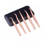 Colorful Private Label Anti-static Eyelash Extension Tweezers  Eyelashes tool set Stainless Steel Eyelash Tweezer For Extension