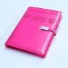 Colorful PU leather planner nitebook with USB and power bank