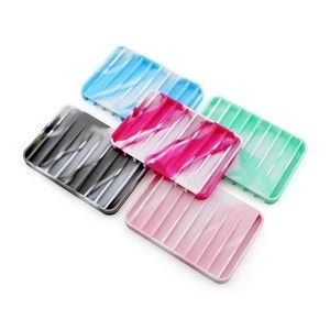 Colorful silicone soap saver holder hanging hotel soap dish