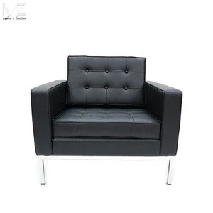 Commercial office furniture leather 1 seater Office reception sofa