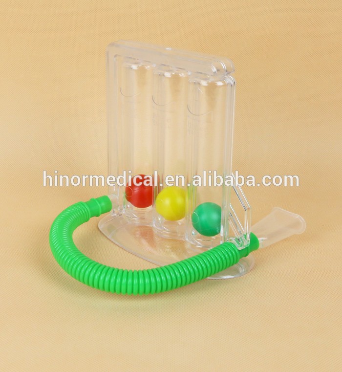 Compact portable high capacity for lung spirometer breathing exercise equipment