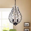 Contemporary wicker chandelier black crystal chandelier lighting iron pendant lamp chandelier pendant light