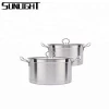 cookware stainless steel cooking soup casserole hot pot with glass lid
