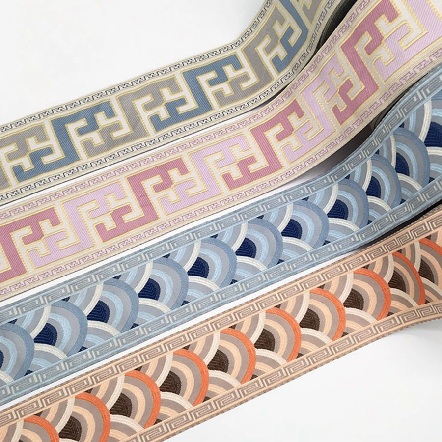 COOMAMUU High Grade Jacquard Webbing Ribbon Trim for Handcraft Cloth Curtain Fashion Sewing Home Decoration Lace