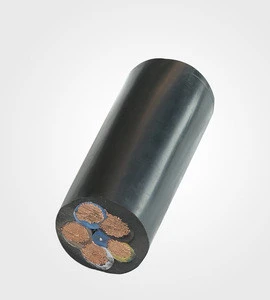 Copper conductor and rubber sheath 5x10mm2 electric power cable