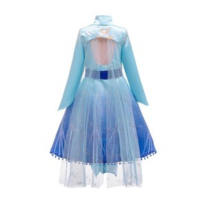 Cosplay Party Dress Up Frozen 2 Princess Elsa Anna Fashion Dress Costume