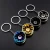 Import Creative gift 3d car accessories hub metal key ring advertising waist hanging key ring chain link pendant from China