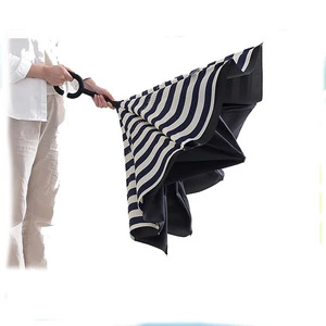 Creative reverse double-layer C-type hands-free gift inverted umbrella