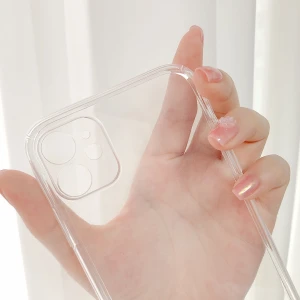 Crystal Clear Shock Absorption TPU Rubber Gel Case (Clear) Compatible with iPhone