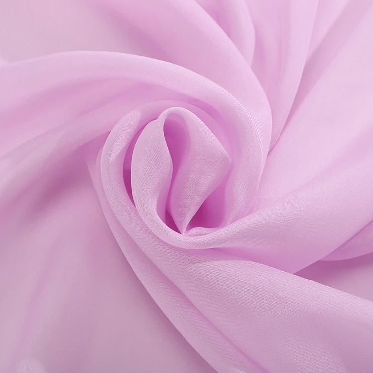 Custom 6A soft and drape 8MM pink chiffon silk chiffon fabric 100% pure