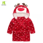 Custom Baby Robe Hoodies Sleepwear Girl Kids Cartoon Soft Children's Clothing shark  Pajamas
