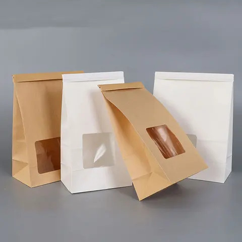 Buy Custom For Food Grade Kraft Paper Bags Recycled Brown Wax Paper ...