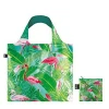 Custom heat sublimation reusable green polyester grocery fold tote bag foldable shopping bag